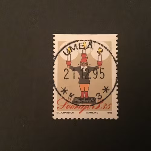 JULPOST 1995 facit nr 1930 LYXSTÄMPLAT UMEÅ 2