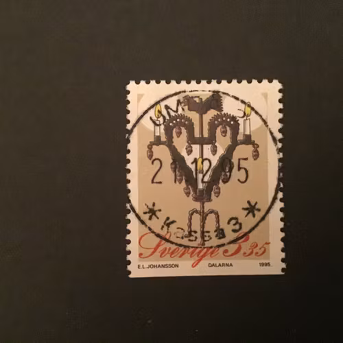 JULPOST 1995 facit nr 1932 LYXSTÄMPLAT UMEÅ 2