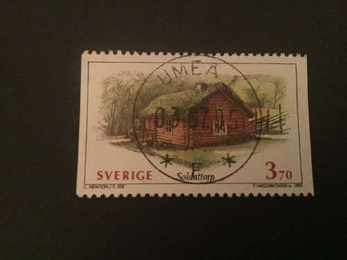 SVENSKA HUS I 1995 facit nr 1889 LYXSTÄMPLAT UMEÅ 1