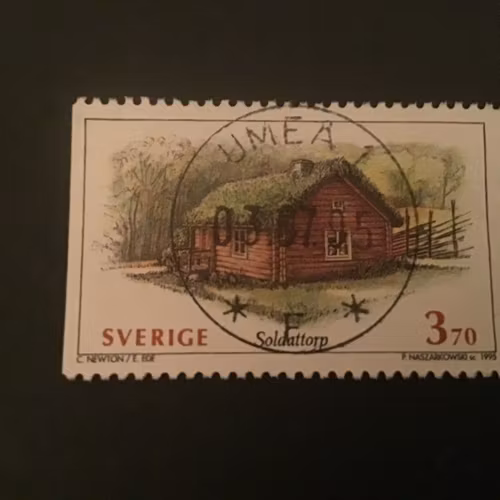 SVENSKA HUS I 1995 facit nr 1889 LYXSTÄMPLAT UMEÅ 1