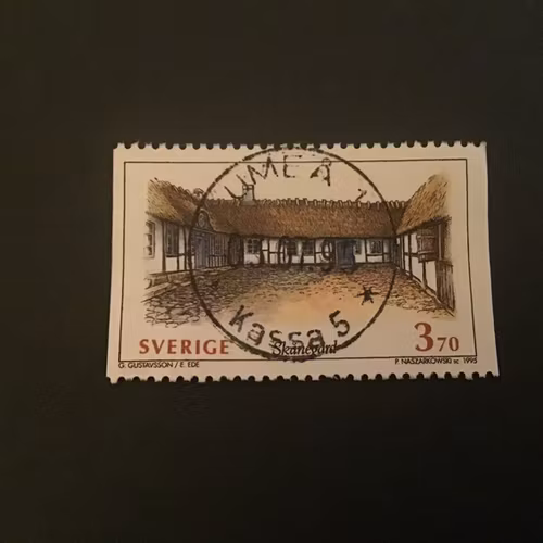 SVENSKA HUS I 1995 facit nr 1890 LYXSTÄMPLAT UMEÅ 1