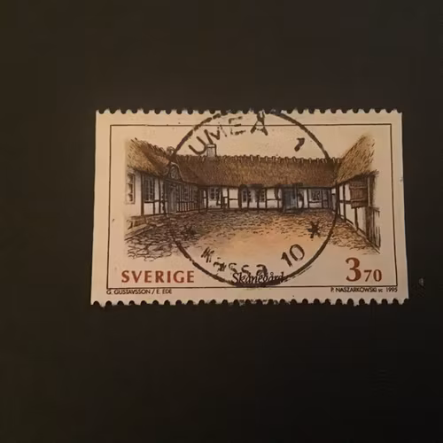 SVENSKA HUS I 1995 facit nr 1890 LYXSTÄMPLAT UMEÅ 1