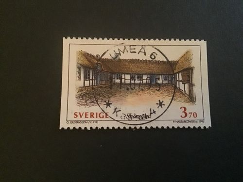 SVENSKA HUS I 1995 facit nr 1890 LYXSTÄMPLAT UMEÅ 6
