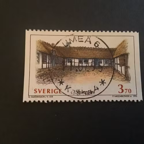 SVENSKA HUS I 1995 facit nr 1890 LYXSTÄMPLAT UMEÅ 6