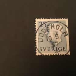GUSTAF VI ADOLF TYP I facit nr 406 B2 PRAKTSTÄMPLAT UDDEHOLM
