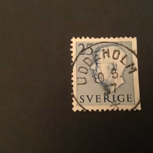 GUSTAF VI ADOLF TYP I facit nr 406 B2 PRAKTSTÄMPLAT UDDEHOLM