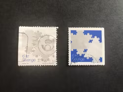 SNÖFLINGOR 2000, facit nr 2224 och 2225 stämplade märken