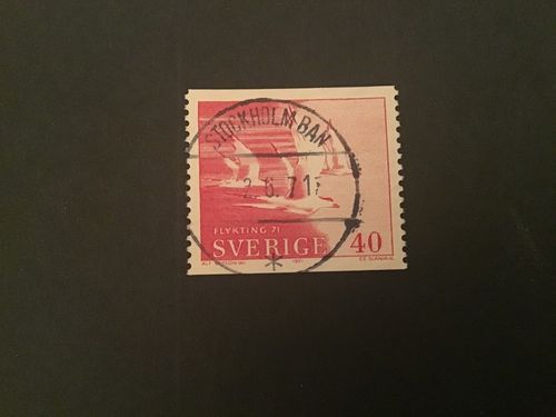 FLYKTING 71 facit nr 723 LYXSTÄMPLAT STOCKHOLM BAN