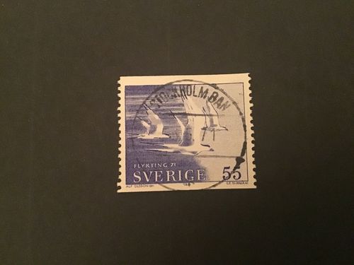 FLYKTING 71 facit nr 724 A lyxstämplat STOCKHOLM BAN
