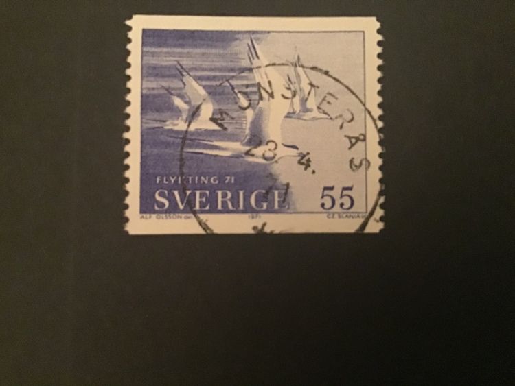 FLYKTING 71 facit nr 724 A PRAKTSTÄMPLAT MÖNSTERÅS