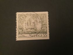 NATURMOTIV 1973 facit nr 820 LYXSTÄMPLAT OXELÖSUND 1