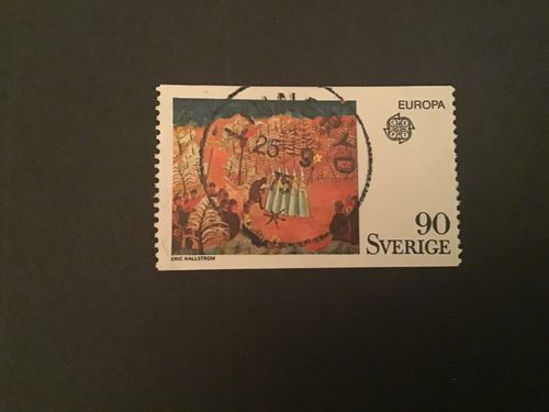 EUROPA IV  1975 facit nr 916 PRAKTSTÄMPLAT LINNERYD