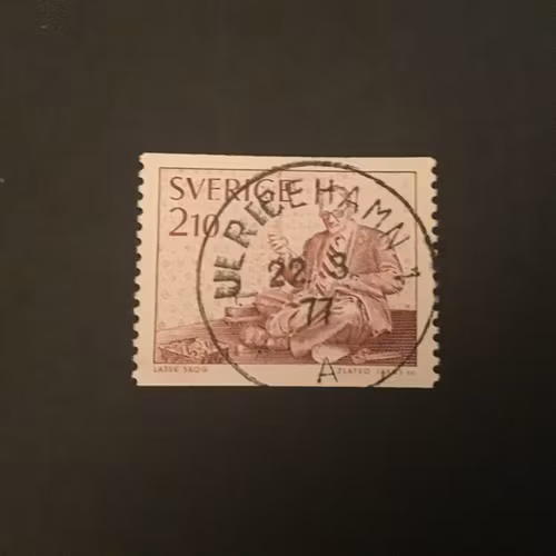 SKRÄDDARE 1977 facit nr 992 LYXSTÄMPLAT ULRICEHAMN 1