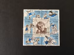 ASTRID LINDGREN 2002, facit nr 2292-2298 stämplat block