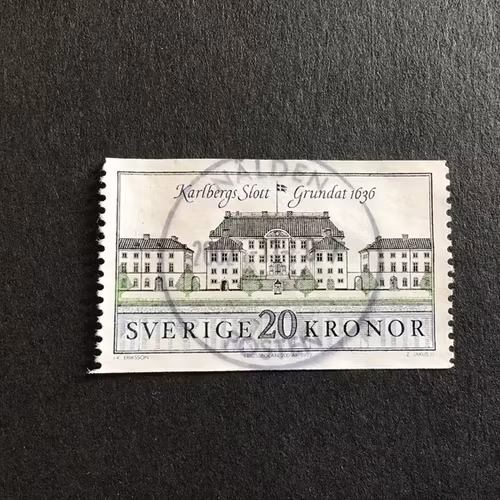 KARLBERG 1992 facit nr 1742 LYXSTÄMPLAT NÄLDEN