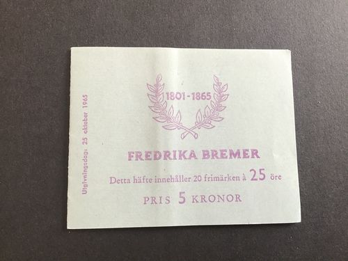 FREDRIKA BREMERFÖRBUNDET POSTFRISKT HÄFTE 1x20