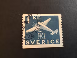 POSTVERKET 300 ÅR 1936 STÄMPLAT MÄRKE facit nr 257