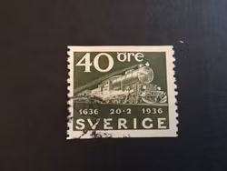 POSTVERKET 300 ÅR 1936 STÄMPLAT MÄRKE facit nr 253