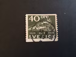 POSTVERKET 300 ÅR 1936 STÄMPLAT MÄRKE facit nr 253