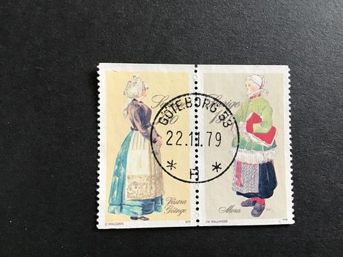 FOLKDRÄKTER facit nr 1109 SX1 LYXSTÄMPLAT GÖTEBORG 53