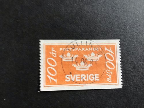 POSTSPARANDET 100 ÅR facit nr 1284 LYXSTÄMPLAT TULLINGE