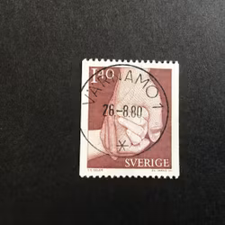 TA HAND OM 1980 facit nr 1120 LYXSTÄMPLAT VÄRNAMO 1