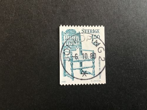 NORDEN V BRUKSKONST 1980 facit nr 1132 LYXSTÄMPLAT JÖNKÖPING 2