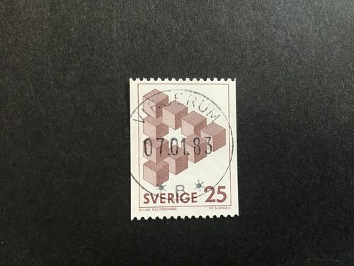 OMÖJLIGA FIGURER 1982 facit nr 1199 LYXSTÄMPLAT VIRSERUM