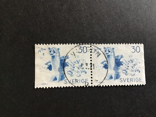 BRUNO LILJEFORS DJUR facit nr 646 BB Praktstämplat  PAR VARGÖN