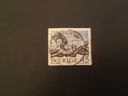 TIMMERFLOTTNING 1970 facit nr 685 A LYXSTÄMPLAT STOCKHOLM BAN