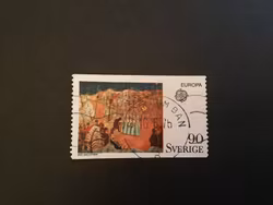 EUROPA IV MÅLARKONST 1975 facit nr 916 praktstämplat STOCKHOLM BAN