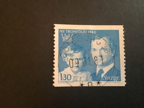 NY TRONFÖLJD 1980 facit nr 1118 A LYXSTÄMPLAT GÖTEBORG 38