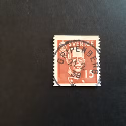 GUSTAF V 80 ÅR facit nr 267 A PRAKTSTÄMPLAT GRIPENBERG