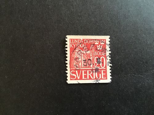 LUNDS DOMKYRKA facit nr 366 A PRAKTSTÄMPLAT MARSFJÄLL