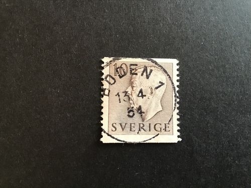 GUSTAF VI ADOLF TYP I facit nr 400 A PRAKTSTÄMPLAT BODEN 1