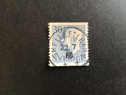 GUSTAF VI ADOLF TYP II facit nr 416 A LYXSTÄMPLAT SKELLEFTEHAMN