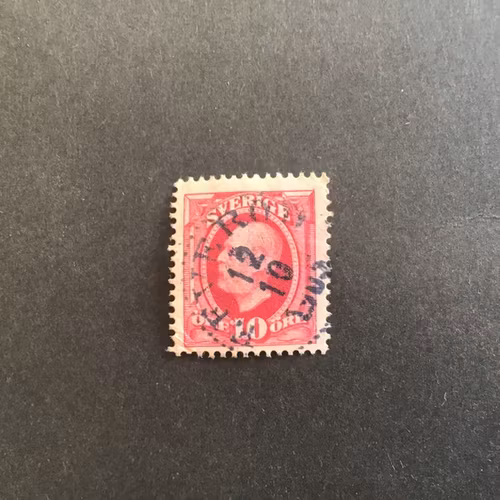 OSCAR II KOPPARTRYCK facit nr 54 MED SPEGELTRYCK