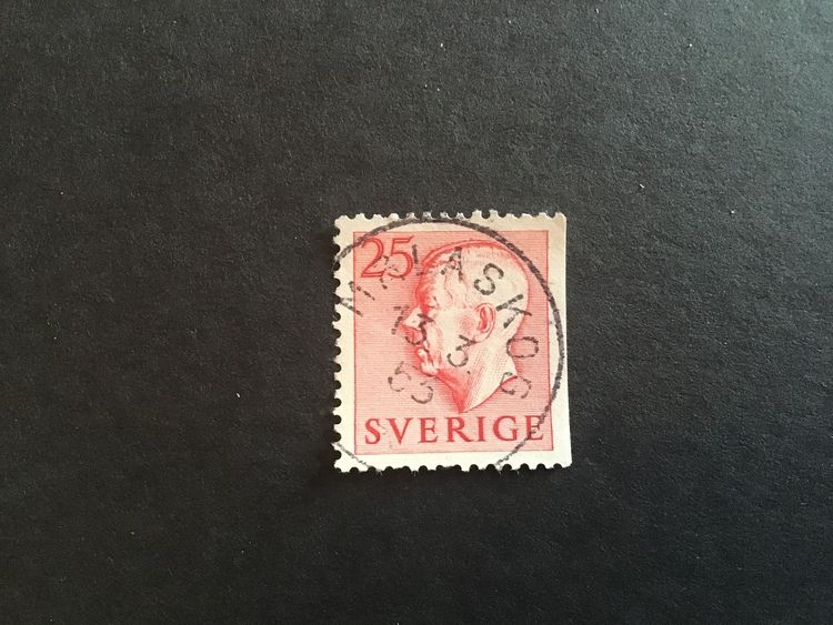 GUSTAF VI ADOLF TYP I facit nr 405 B2 PRAKTSTÄMPLAT MÅLASKOG