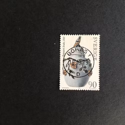 SVENSK ROKOKO 1979 facit nr 1095 LYXSTÄMPLAT BORÅS 1