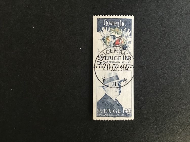 HJALMAR BERGMAN 1983 facit nr 1267 SX2 LYXSTÄMPLAT PAR ULRICEHAMN 1