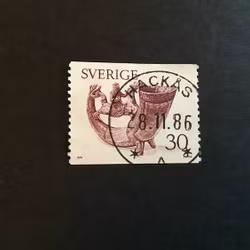 DRYCKESHORN 1976 facit nr 973 PRAKTSTÄMPLAT HACKÅS