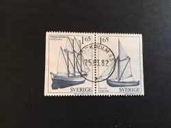 Allmogebåtar facit nr 1174 SX lyxstämplat par STOCKHOLM 45