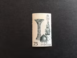 GUSTAF VI ADOLF 90 ÅR STÄMPLAT MÄRKE,facit nr 799