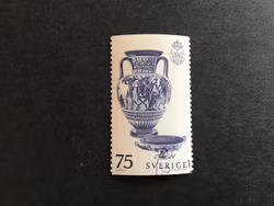 GUSTAF VI ADOLF 90 ÅR 1972 STÄMPLAT MÄRKE, facit nr 801