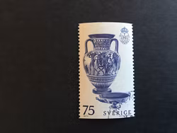 GUSTAF VI ADOLF 90 ÅR 1972 STÄMPLAT MÄRKE, facit nr 801