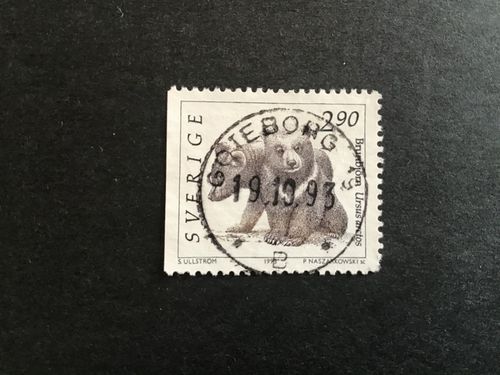 VILDA DJUR 2 facit nr 1773 B LYXSTÄMPLAT GÖTEBORG 19