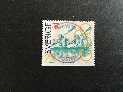 OLYMPISKT GULD I 1991 facit nr 1699 LYXSTÄMPLAT KNIVSTA