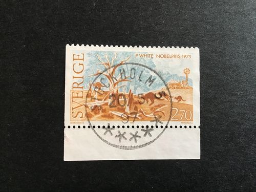 NOBELPRISTAGARE 1985 facit nr 1385 LYXSTÄMPLAT STOCKHOLM 5