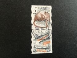 LEVANDE NATUR 1985 facit nr 1340 SX LYXSTÄMPLAT PAR SOLNA