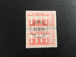 EUROPA CEPT XIII facit nr 1287 LYXSTÄMPLAT PAR KNÄRED